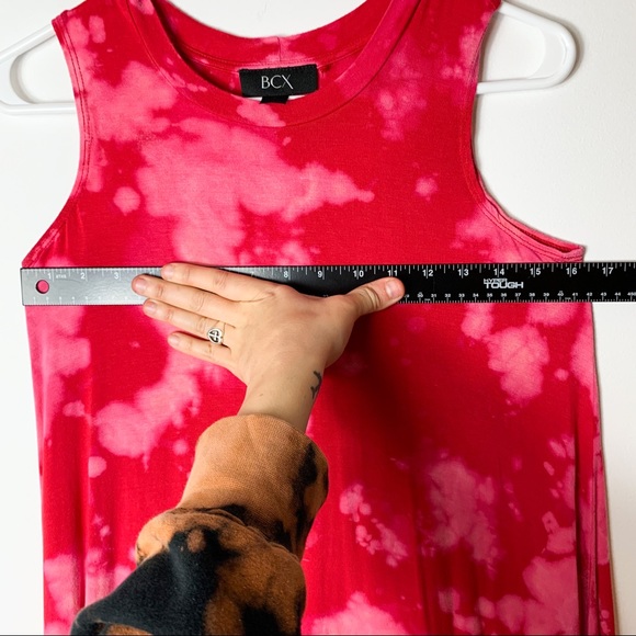 BCX Sleeveless Red Rare Acid Wash Women Dress Sz S 1/1 - Picture 6 of 9